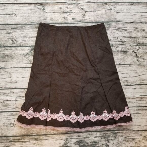 NWT Express Wool Sequin & Bead Embellished Skirt - Picture 1 of 3
